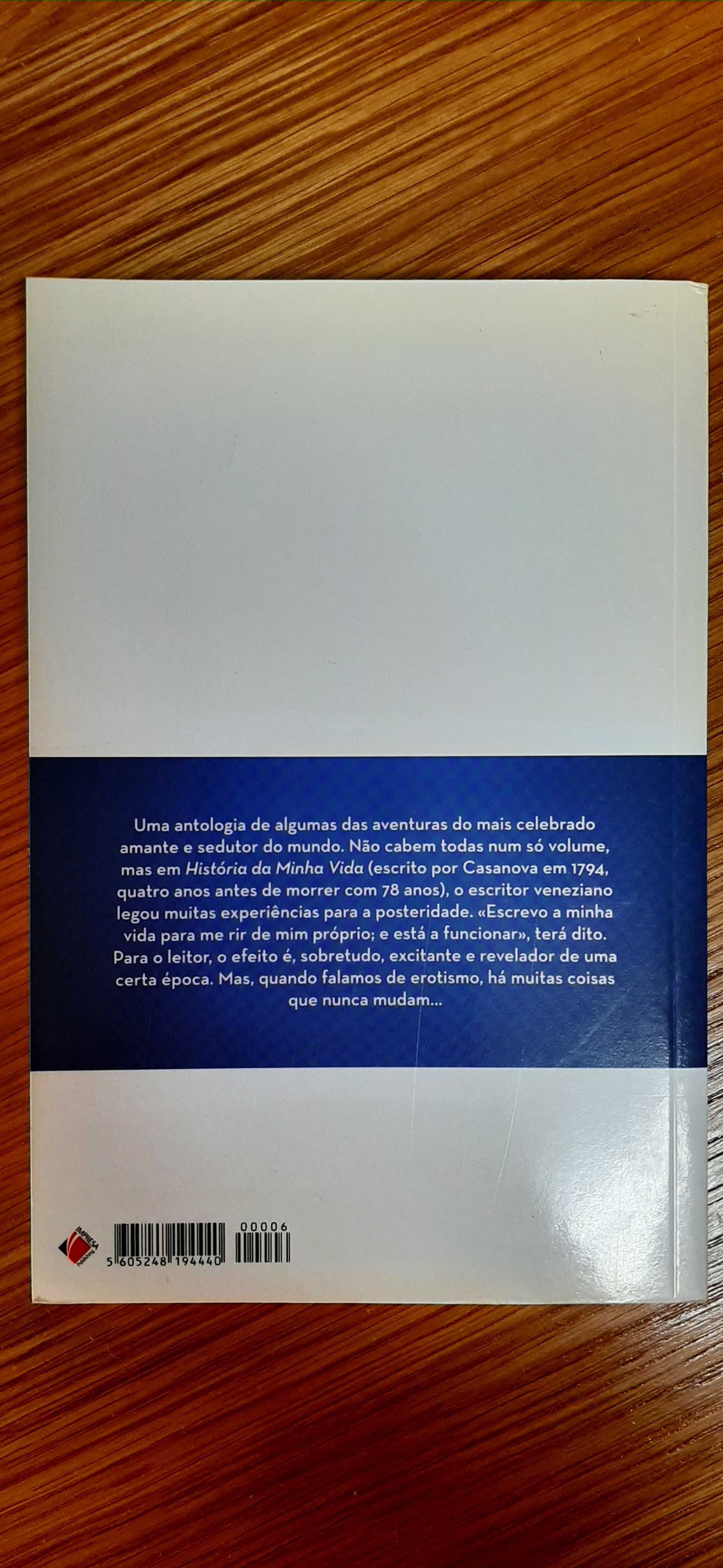 Livro "História da Minha Vida" (Giacomo Casanova)