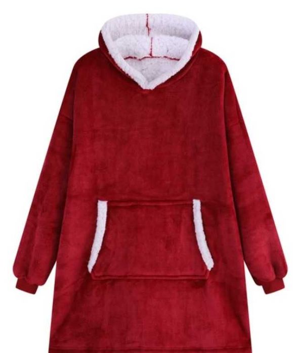 Gruba bluza oversize z kapturem