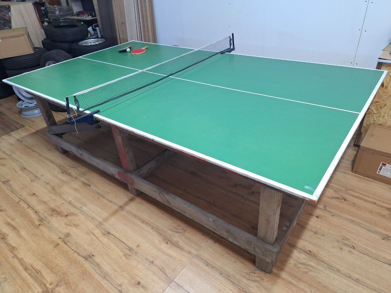 Тенісний стіл саморобний 154×274×76 для тенісу
