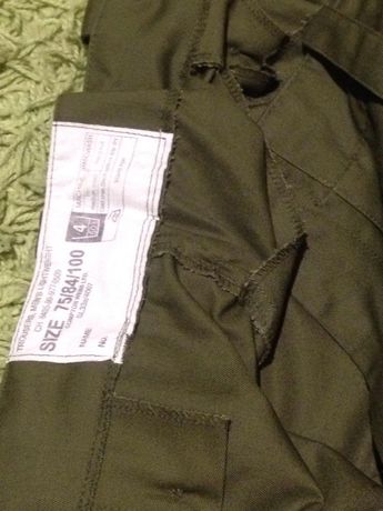 spodnie wojskowe zielone moro jednokolorowe  3  sztuki