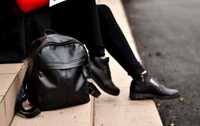 Женский рюкзак из кожзама, черный, новый, сумка