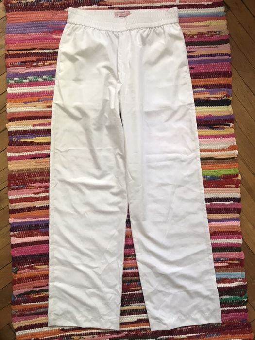 Spodnie vintage biale_rave, techno