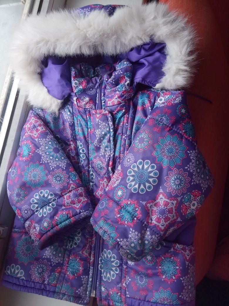 Зимний костюм на 1-2 года.Комбез и куртка для девочки на весну