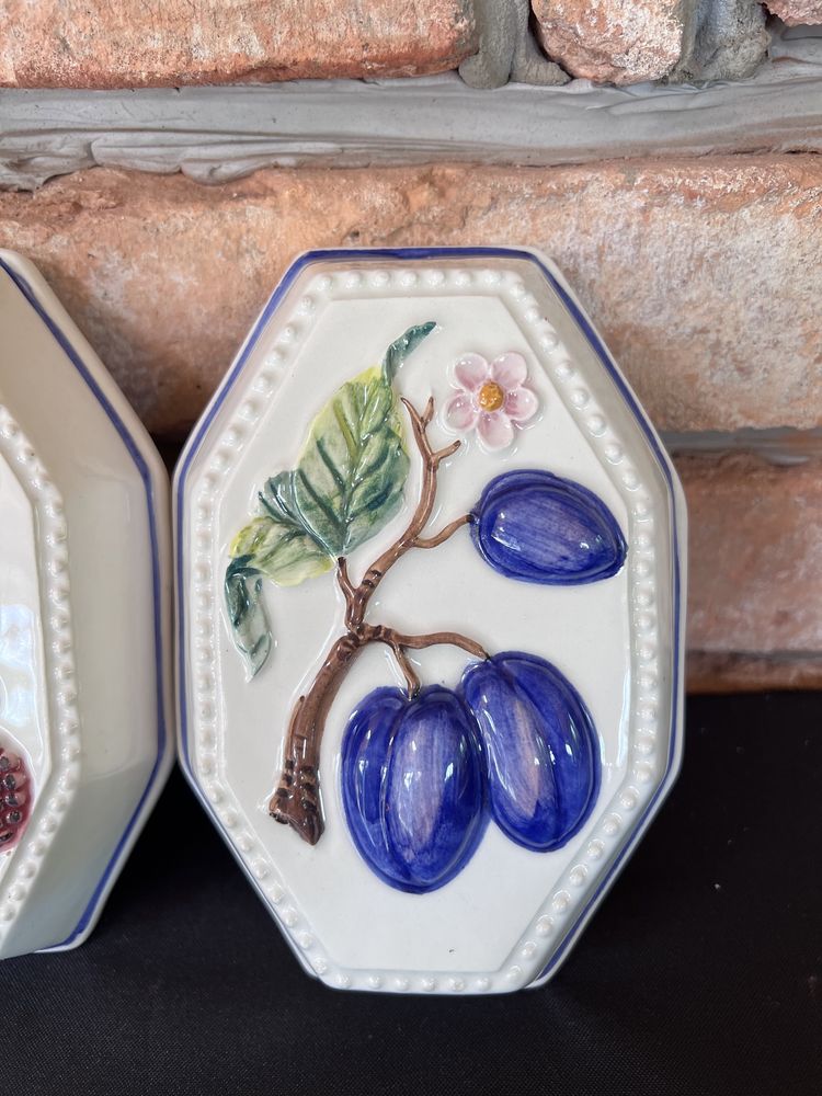 Ceramika włoska dekoracja na ścianę owoce B29088