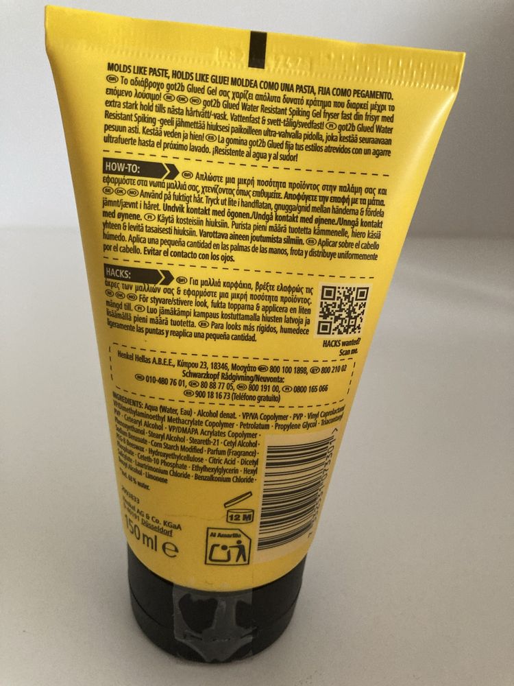 got2b | Glued [SELADO] : gel de cabelo com fixação extra forte
