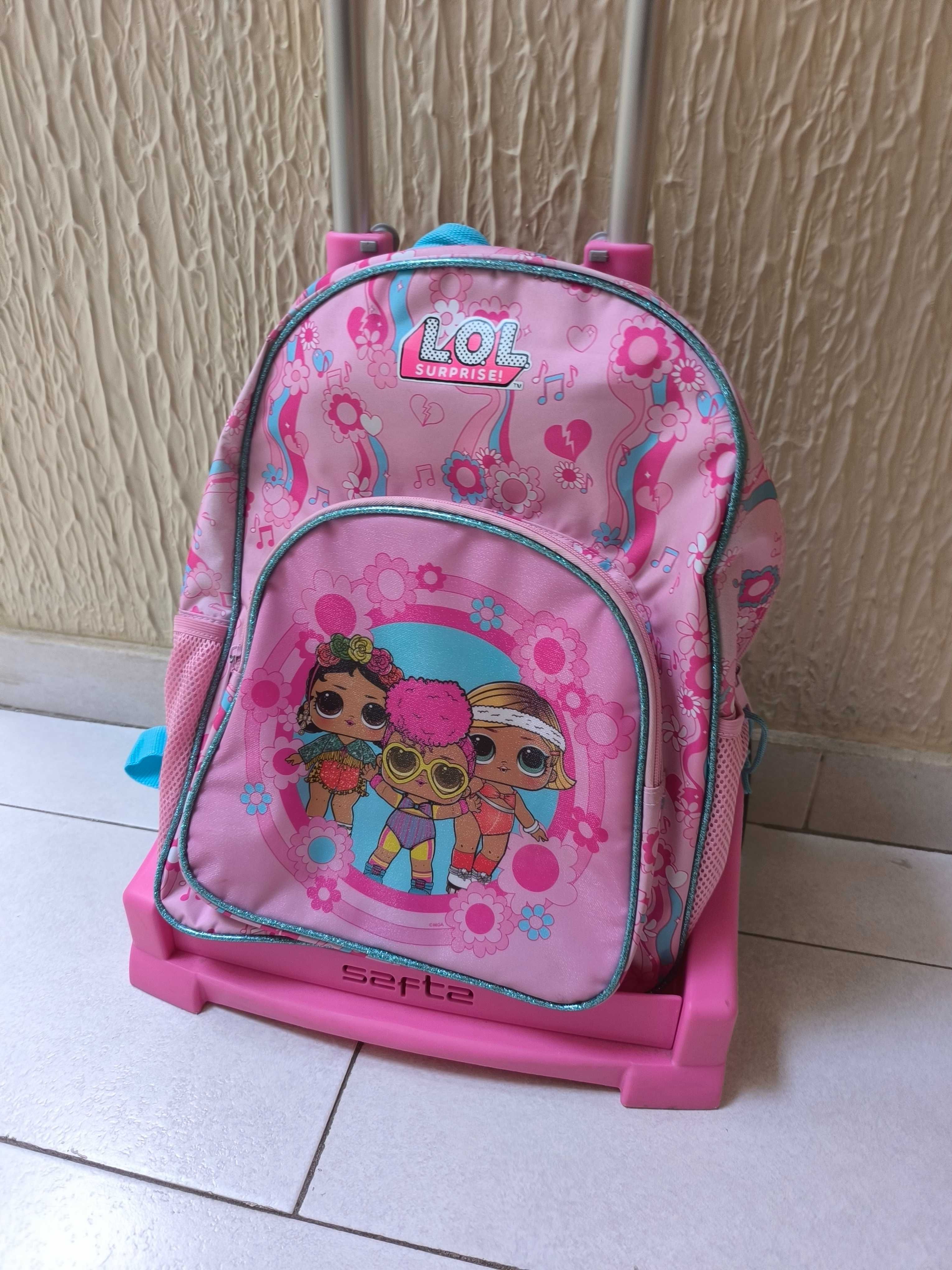 Mochila escolar lol com rodas