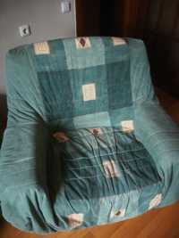 Срочно мягкий уголок зеленый диван и кресло