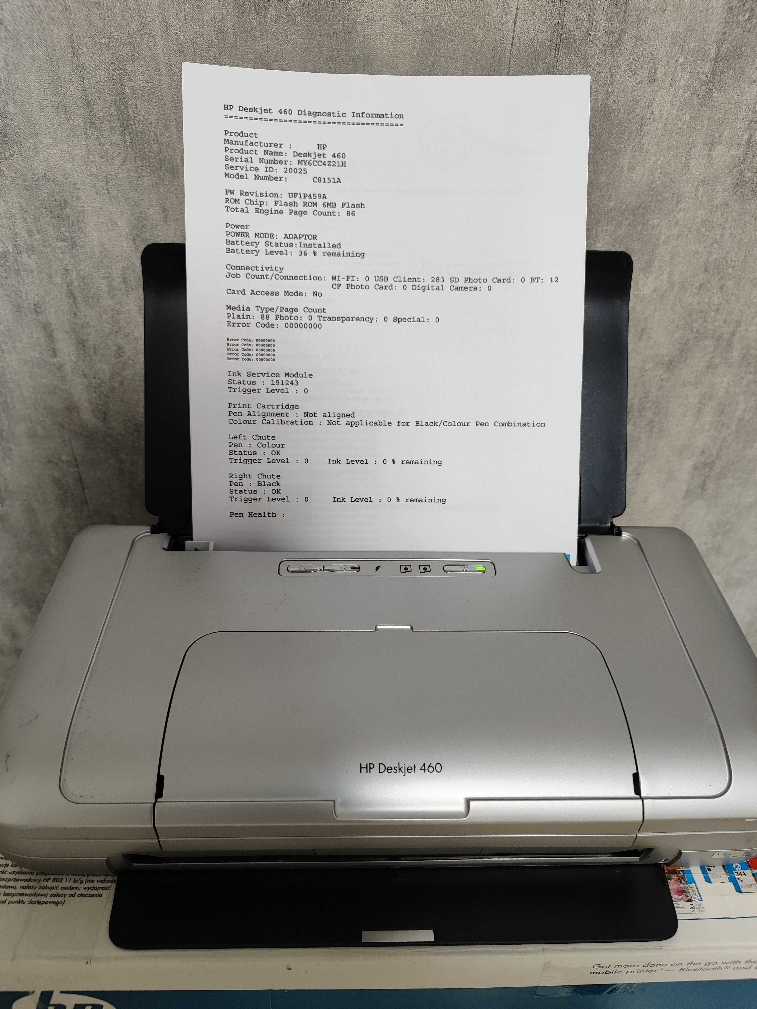 HP Deskjet 460 wbt портативний принтер