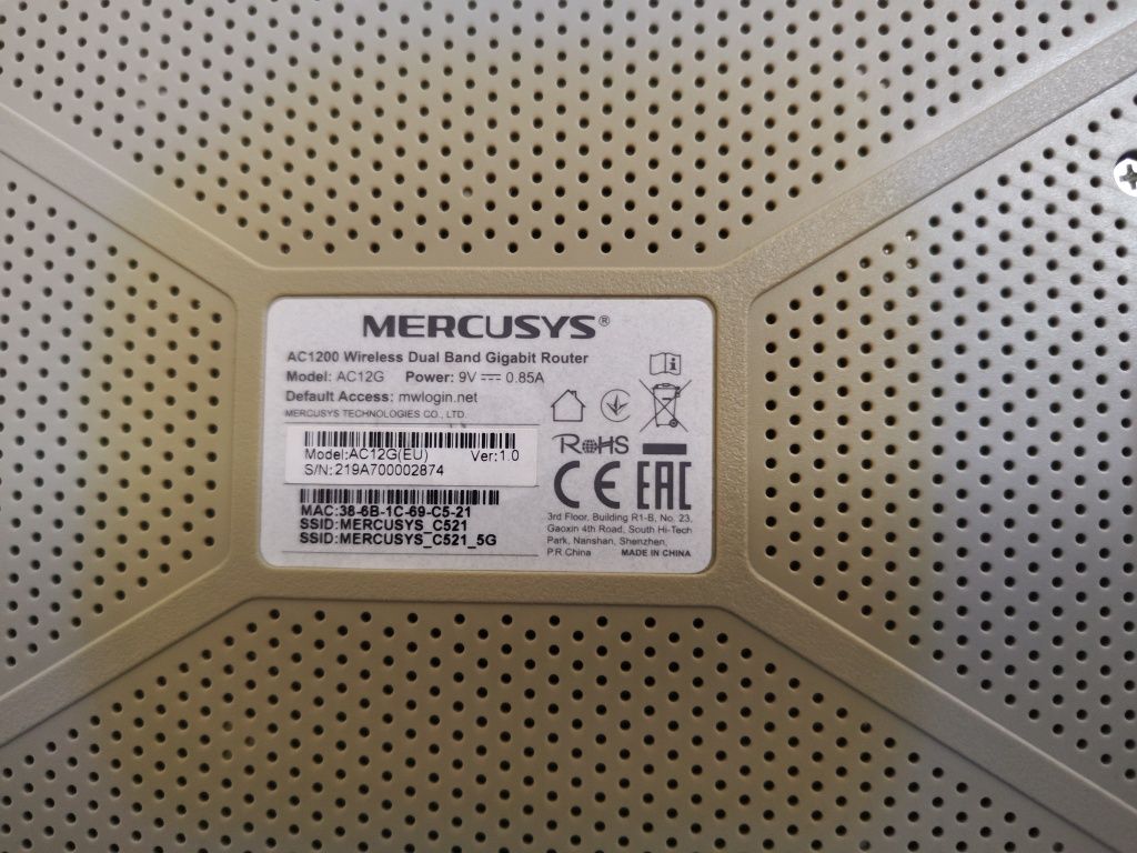 Router Mercusys Ac1200