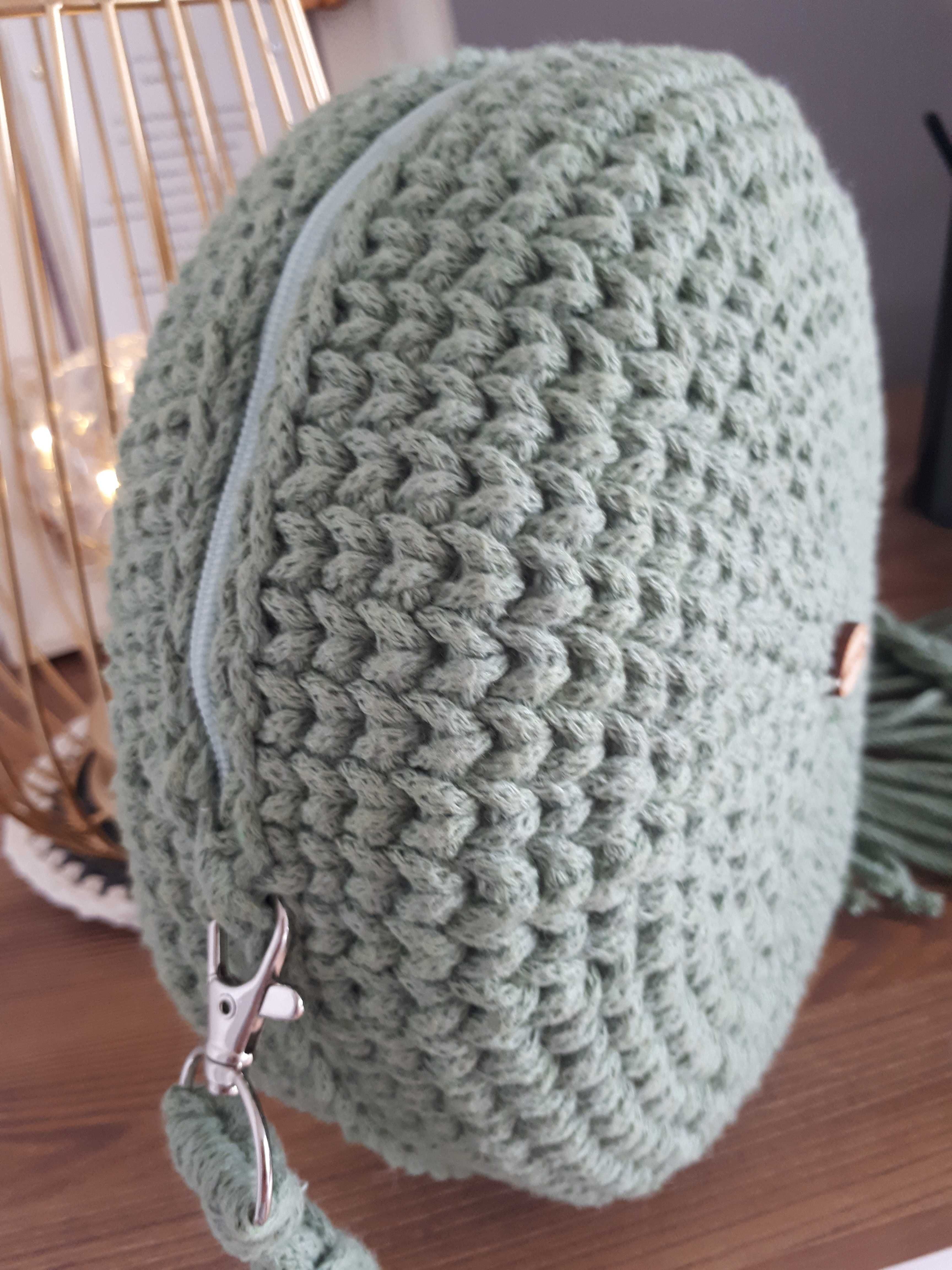 Torebka handmade ze sznurka bawełnianego