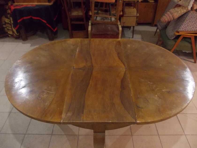 Stary przedwojenny stół okrągły rozkładany