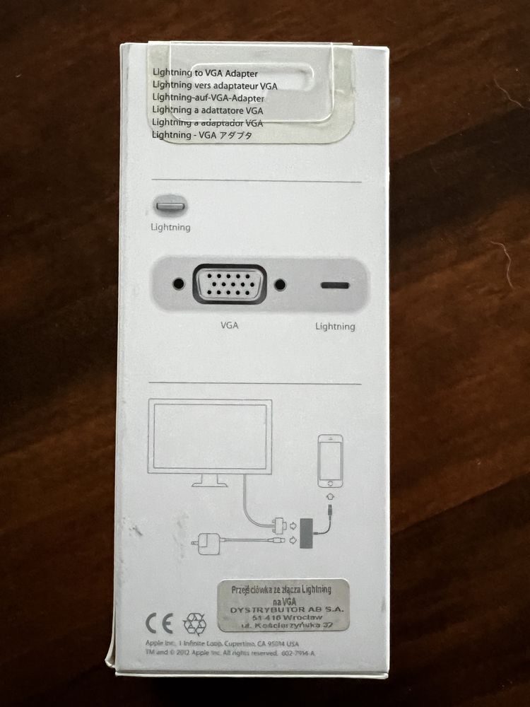 Adapter VGA do ipad