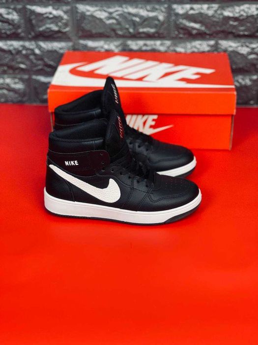 Кросівки Nike Хай топи Найк Black\White кроссовки Найки