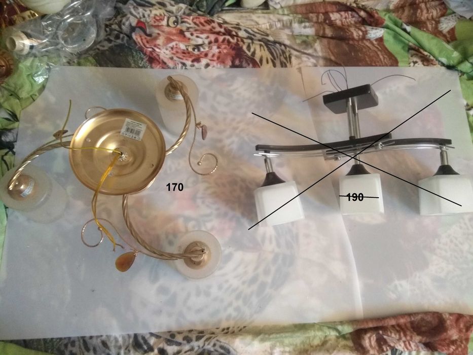 Світильник люстра стельовий на 3 плафона е27