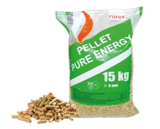 Pellet sosnowy DIN plus + A1 RUREX EN plus PL 066 | DARMOWA DOSTAWA