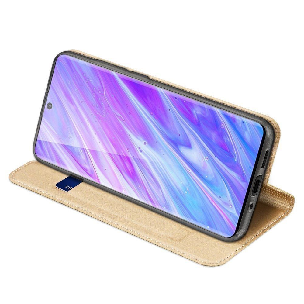 Etui Pokrowiec Z Klapką Pro Do Samsung Galaxy S20 Plus Złoty