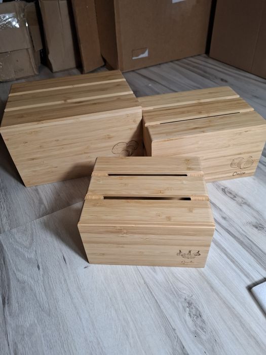 Bambusowe skrzynki na żywność