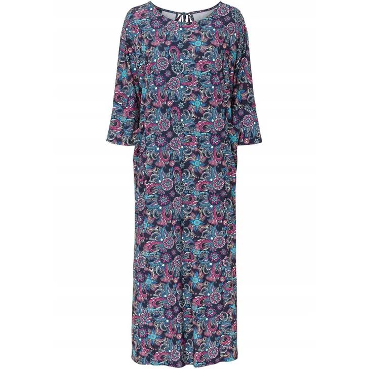 bonprix sukienka boho kwiaty wzór wiązanie midi 40-42