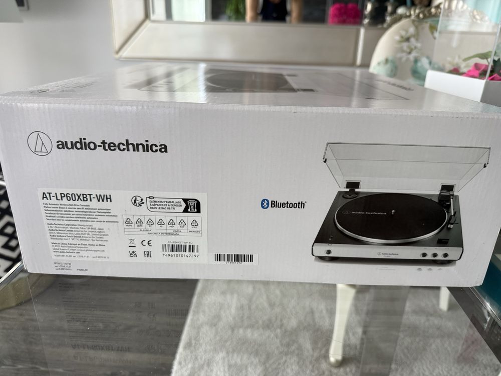 Audio Techica LP60XBT Gira-discos Bluetooth branco