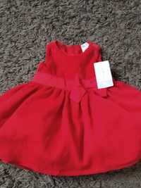 Nowa sukienka czerwona, święta ,dziecięca elegancka Carter's