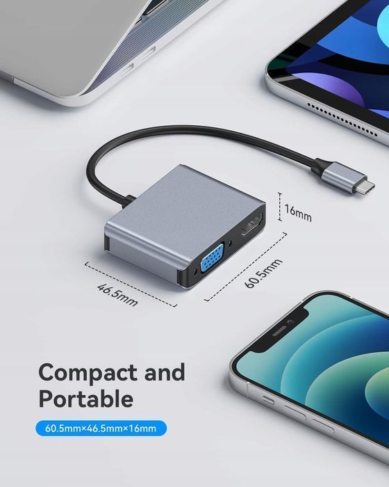 outlet adapter ablewe usb c 3.0 do hdmi vga adapter
