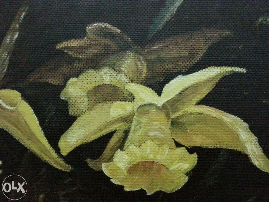 Quadro - Flores - 3 Jarros Amarelos