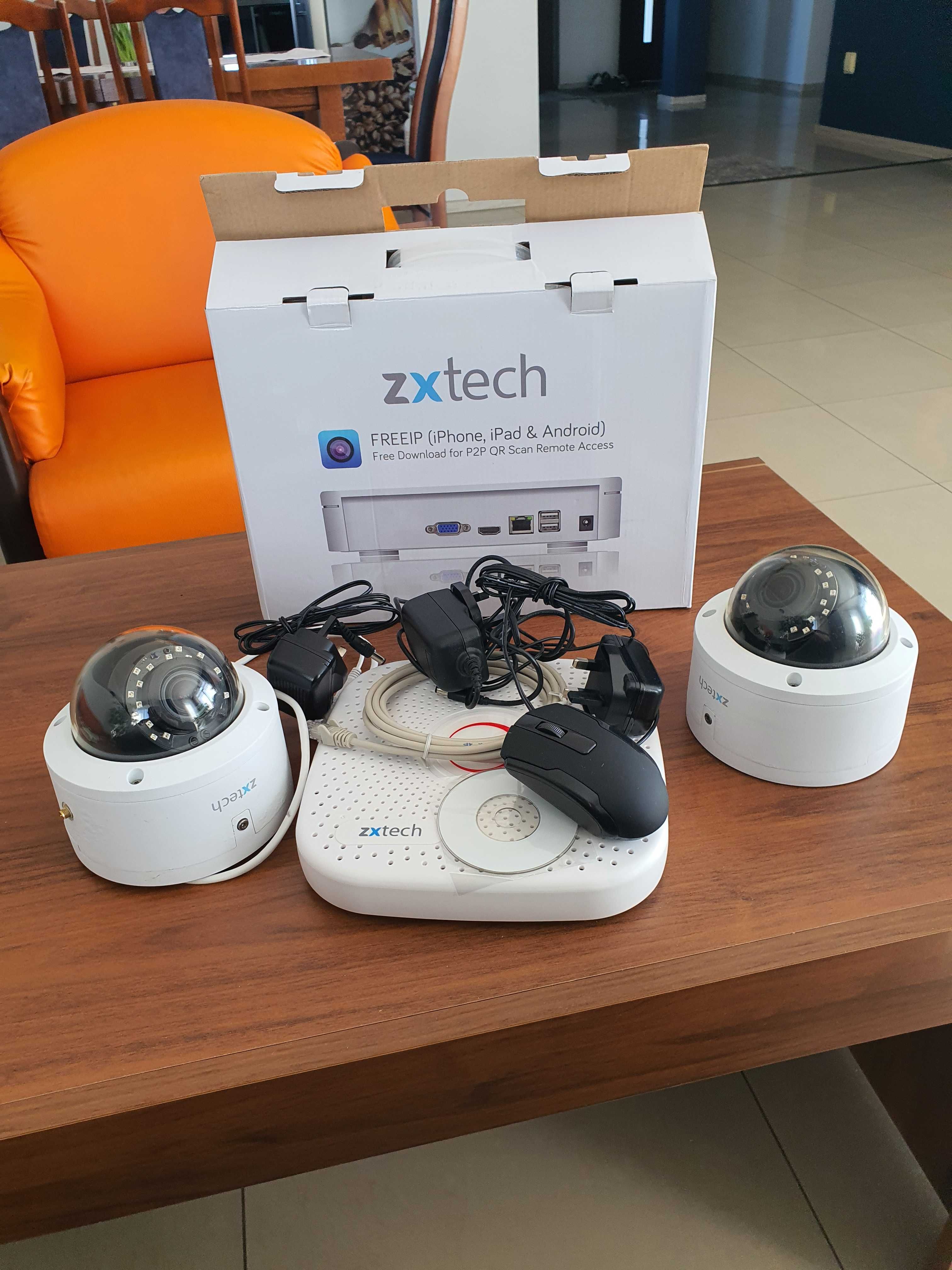 ZXTECH Zestaw do monitoringu 2x kamera wandaloodporna + rejestrator