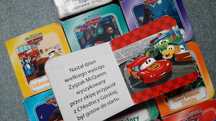 Auta 12 szt. małe książeczki tekturowe strony Bujdy na resorach Disney