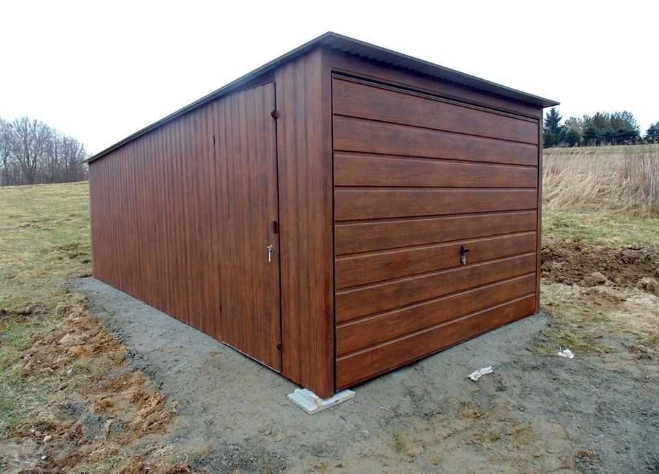 Garaż blaszany, garaże Wzmocnione profilem, producent garaży 3x5