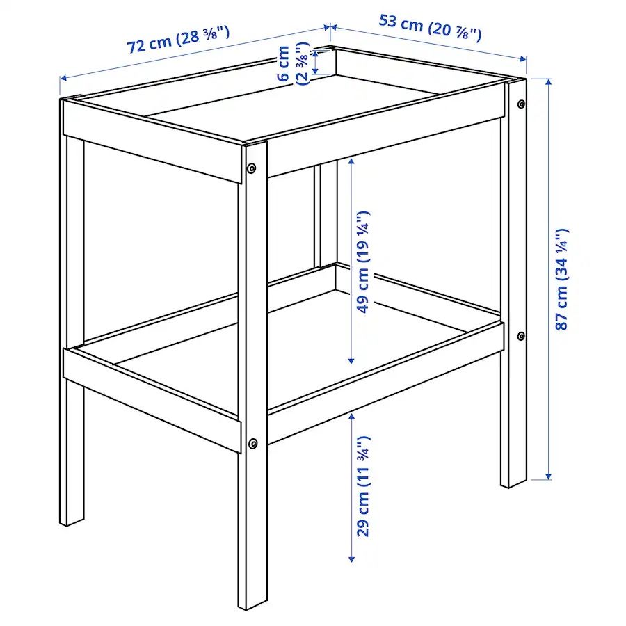 Пеленальний столик IKEA Sniglar 72х53