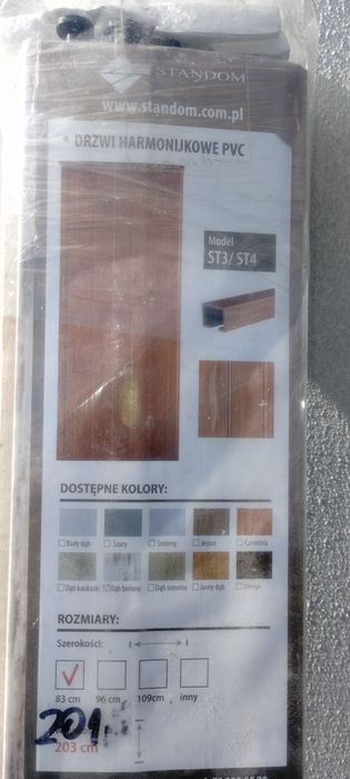Drzwi harmonijkowe 83cm Standom ST3/ST4 /zamiana