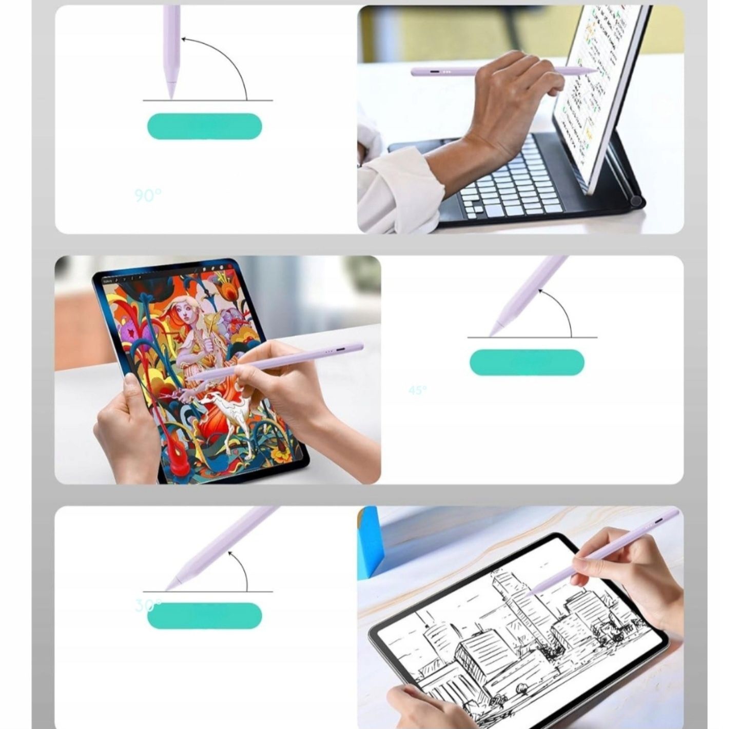 MEKO Stylus Pen do iPadów 2018–2025 FIOLETOWY
