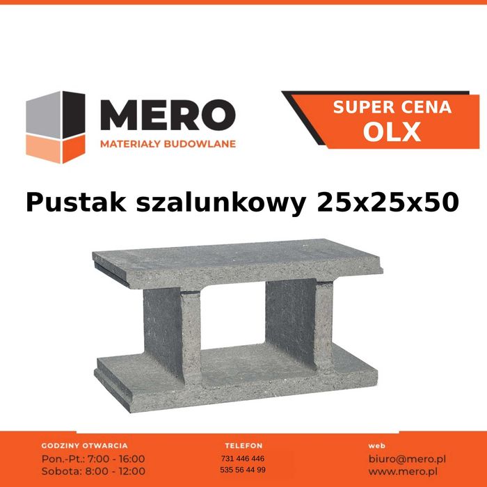 Pustak szalunkowy 25x25x49