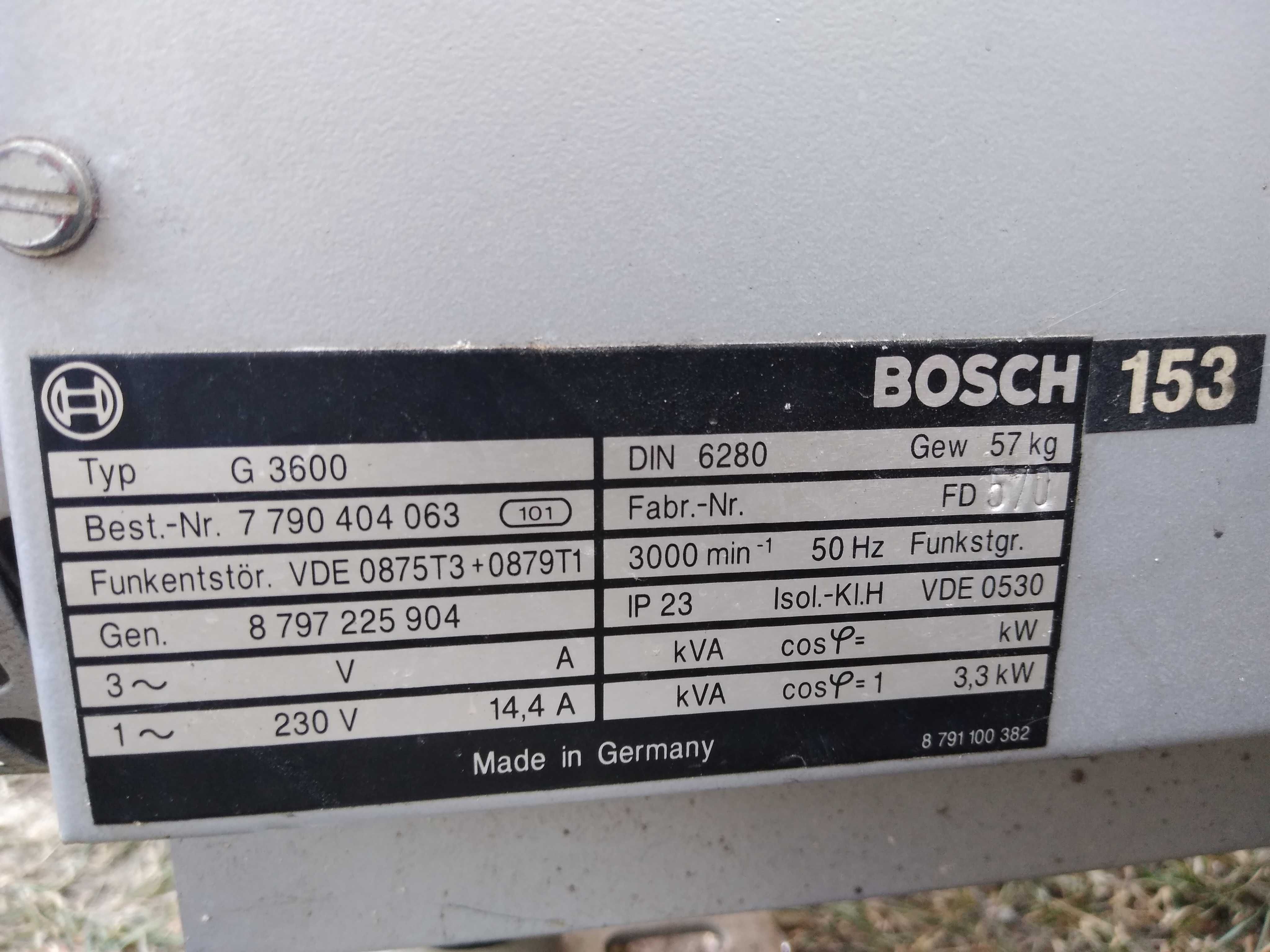 Agregat prądotwórczy Bosch eco 3600G .Markowy.Nie Chiny!.Stan idealny
