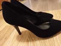 Czarne szpilki buty wysoki obcas 9 cm, roz. 35 NOWE