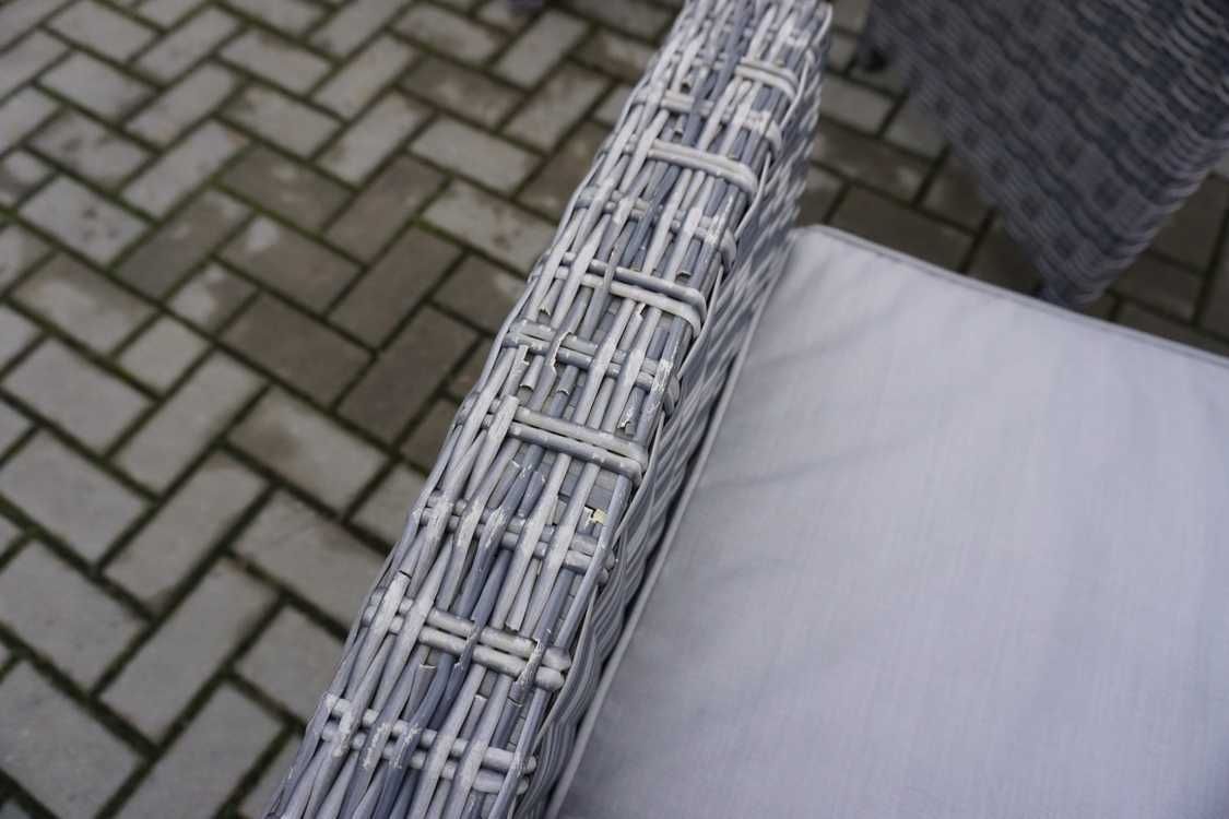 Zestaw z Technorattanu Sofa 3 osobowa + 2 Fotele + Stół + Pufa (w-978)