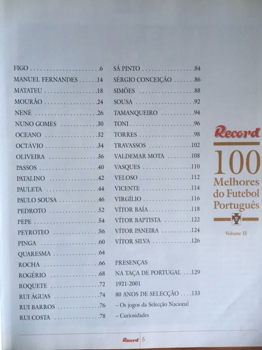 Record - 100 Melhores do Futebol Português