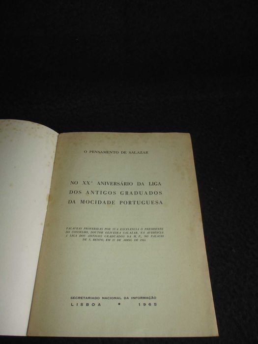 Livro XX Aniversário da Liga Antigos Graduados da Mocidade Portuguesa