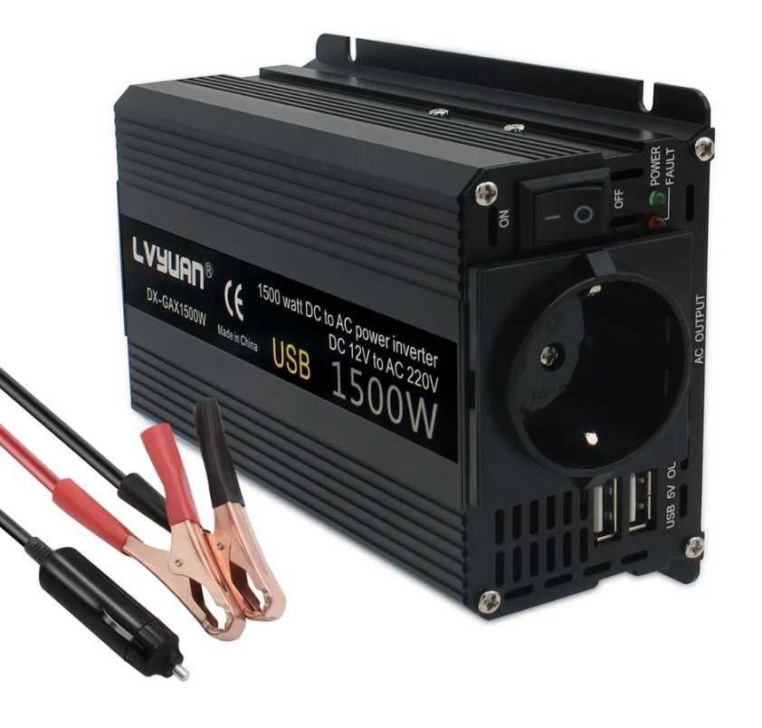 Інвертор перетворювач напруги lvyuan 1500w
