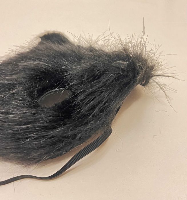 Маска кішки лиси для квадробіки карнавальна Чорна