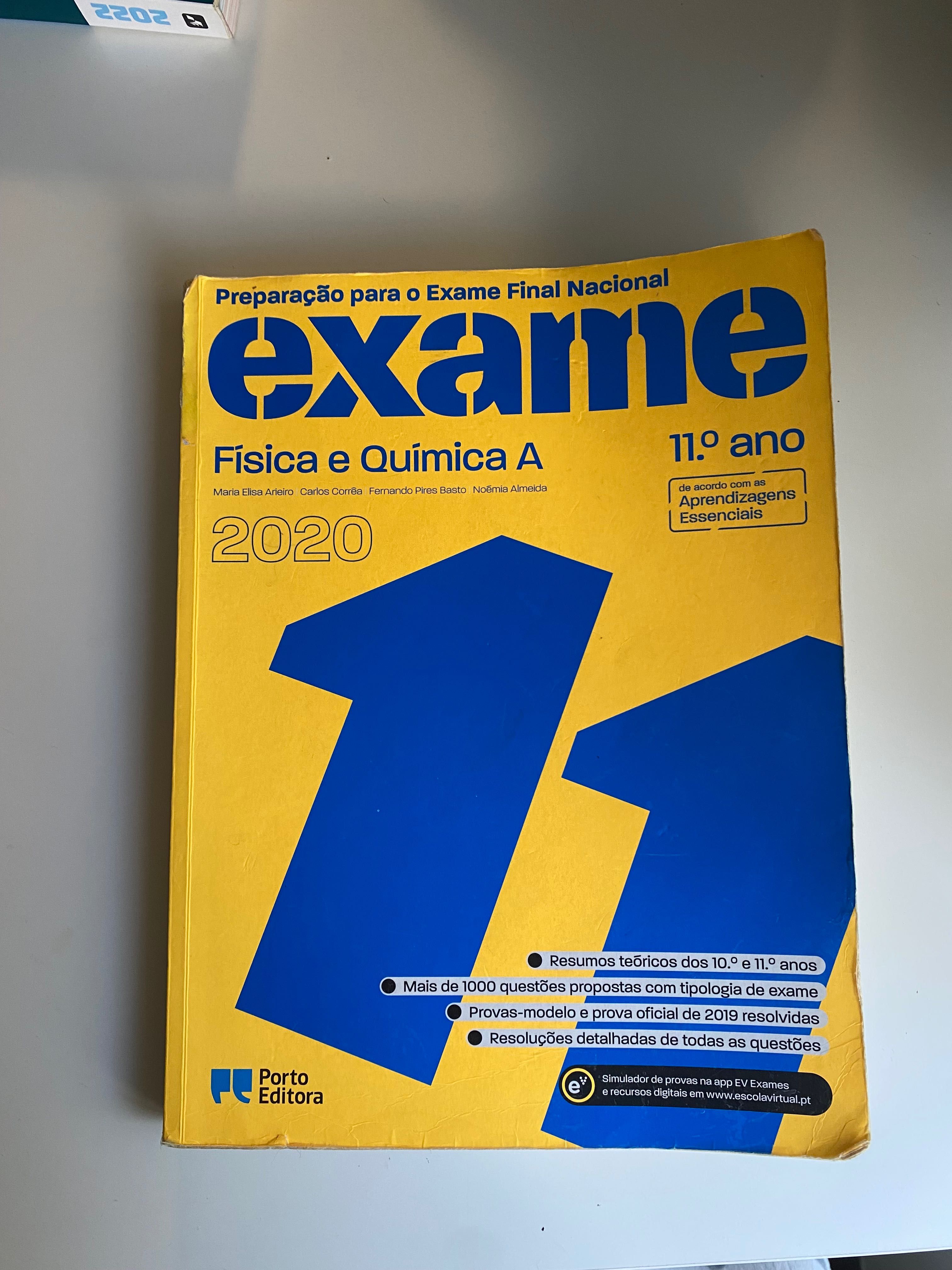 Livro de preparar ação para exame nacional de Física e Química A