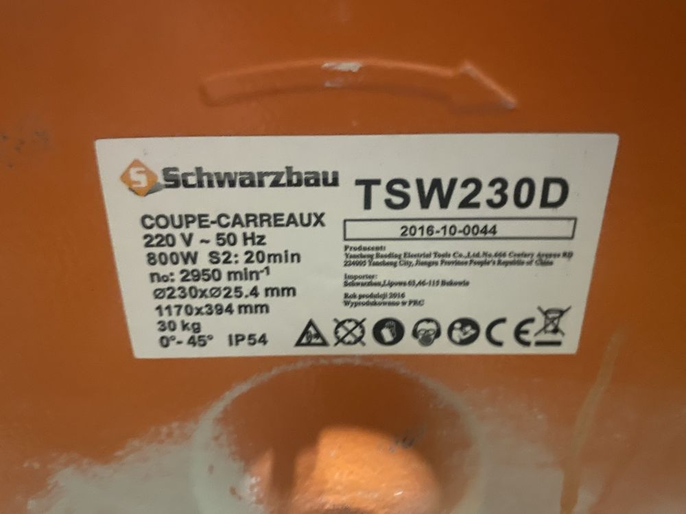 Pila stolowa/ wodna do plytek firmy Schwarzbau