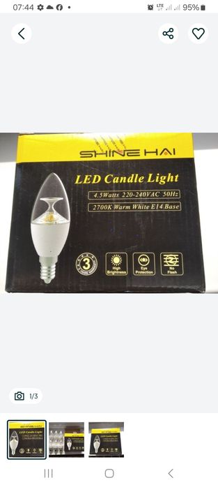 Zestaw Żarówek led e14 4.5wat