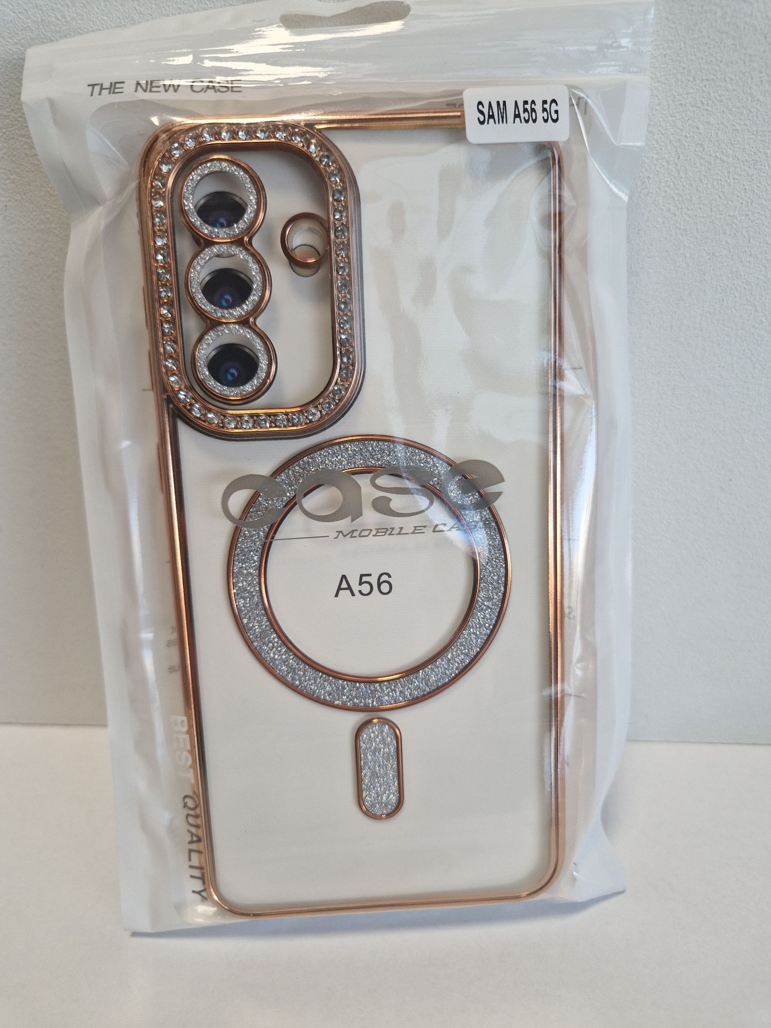 Bling Magsafe Case do Samsung Galaxy A56 5G złoty