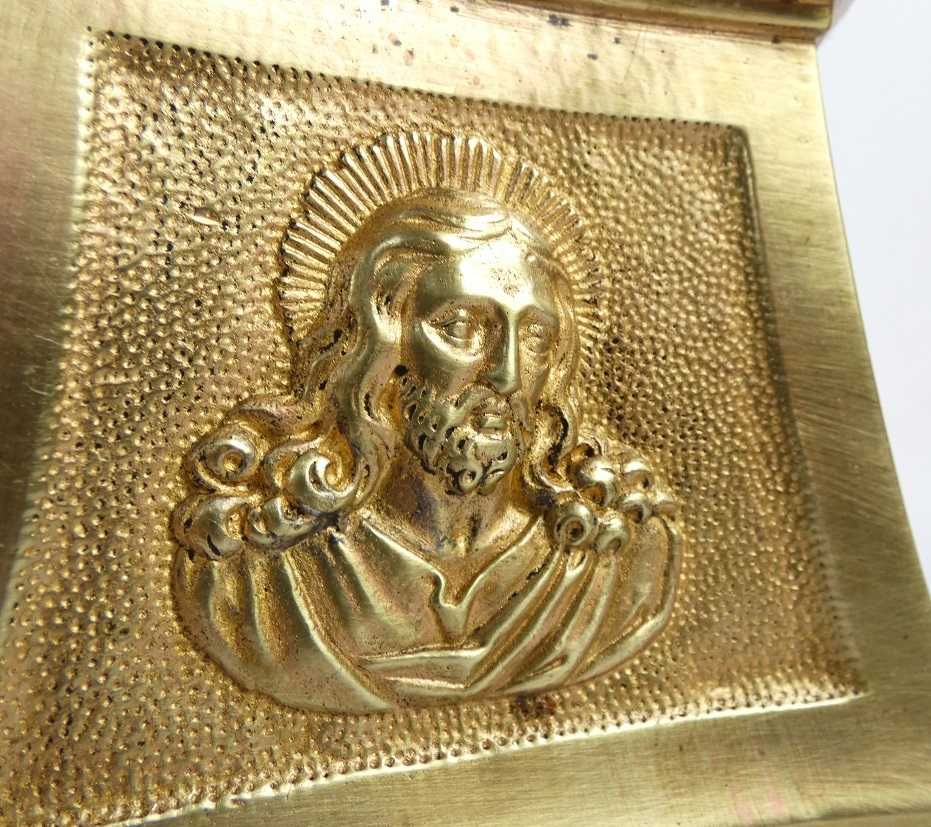 LICHTARZ para świecznik mosiądz 54 cm Maryja Jezus Serce Jezusa