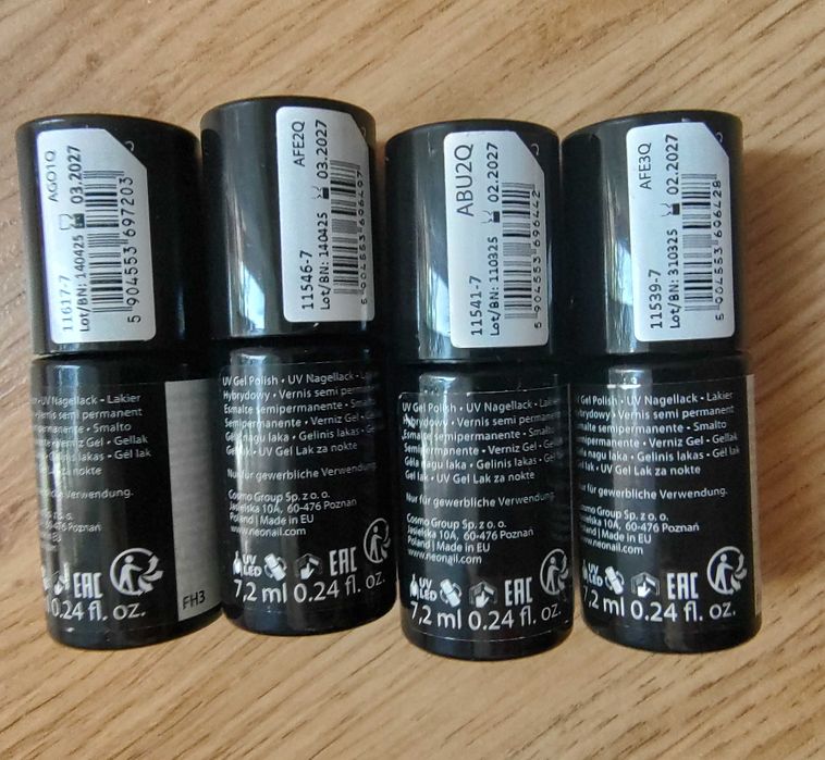 Zestaw: 4 x NeoNail Lakier Hybrydowy - okazja, wysyłka