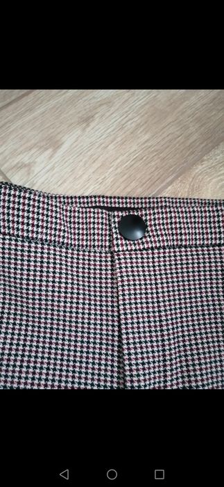 Spodnie w pepitkę, Zara, biały, czarny, czerwony