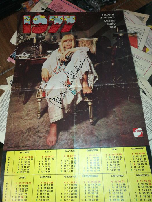 Plakat kalendarz 1977 Maryla Rodowicz