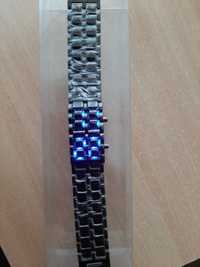 LED годинник-браслет Iron Samurai чорний з синім