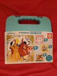 4 Puzzles progressivos Disney Animal's